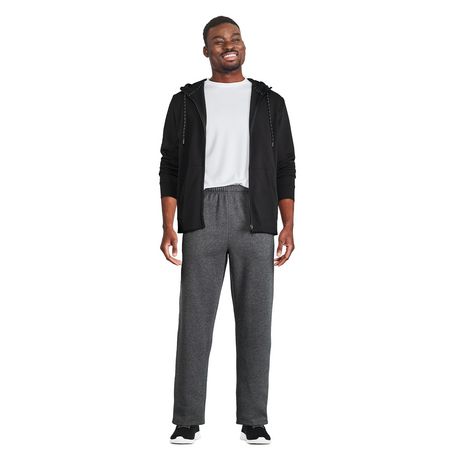 men's open bottom sweatpants with back pockets