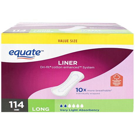 Equate Long Liner, 114 Pack