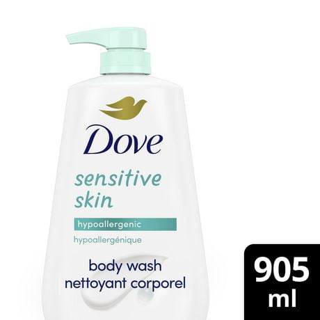 Dove Sensitive Skin Hypoallergenic Body Wash with Pump, 905ml
