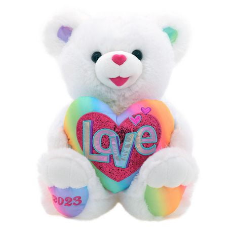 Way to Celebrate Valentine’s Day Sweetheart Teddy Bear 2023, White ...