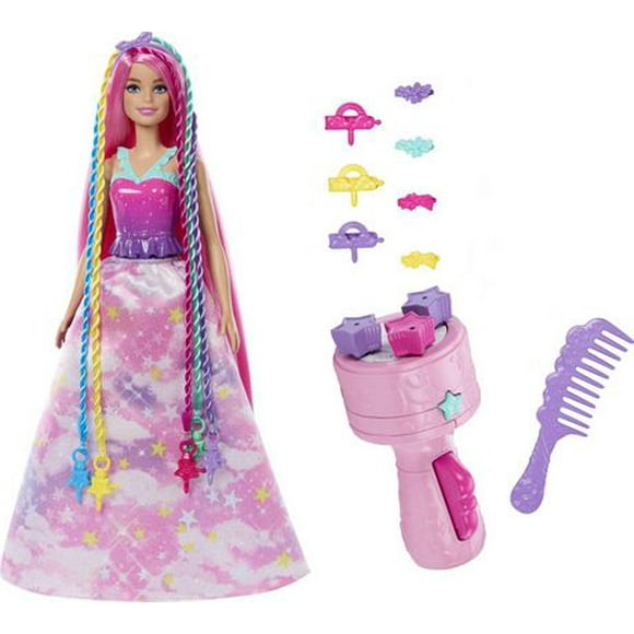 Barbie Dreamtopia Twist 'n Style Doll and Hairstyling Accessories Including Twisting Tool