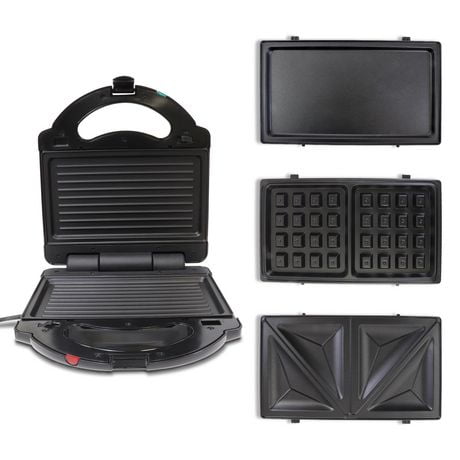 Total Chef 4-in-1 Grill, Griddle, Sandwich & Waffle Maker, Versatile Kitchen Appliance for Easy Meals