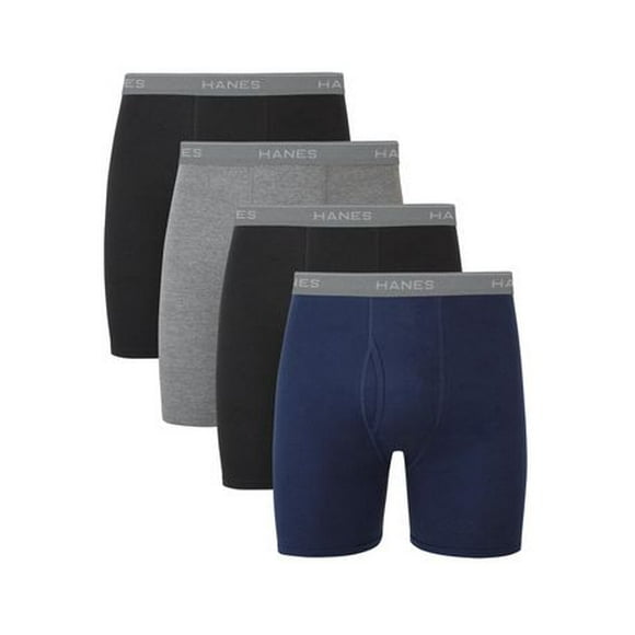 Hanes Comfortsoft Tagless Men's Boxer Briefs Stretch, Modern Fit, Cool & Breathable, Pack of 4