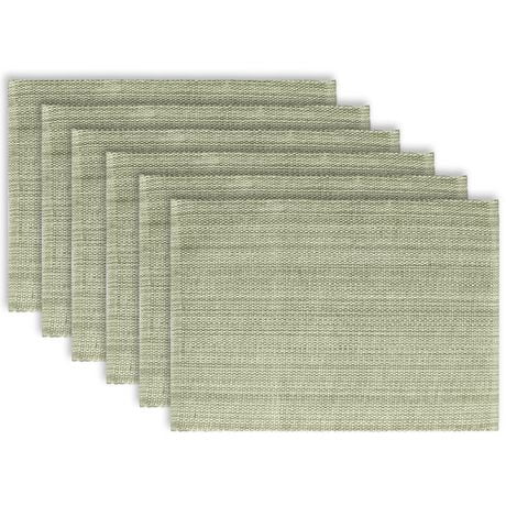 Fabstyles Casual Classic Cotton Placemats Set of 6 Machine Washable Heavyweight Table Mats