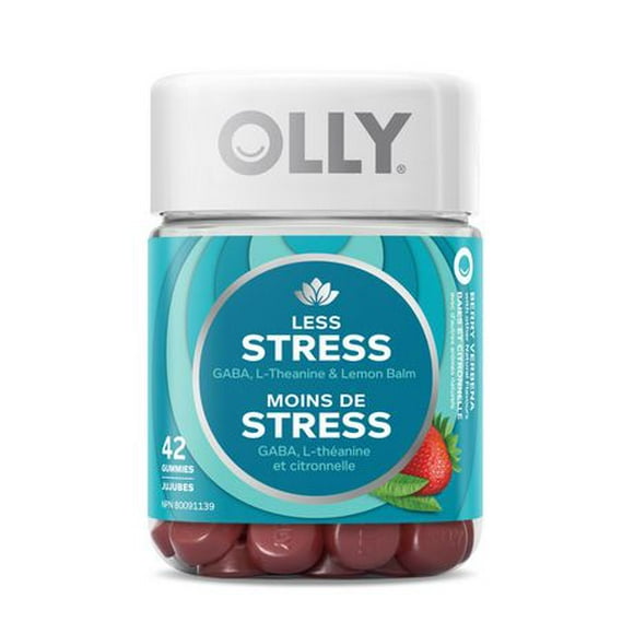 Supplément Olly Moins de Stress Baies et Citronelle 21 jours de supplément