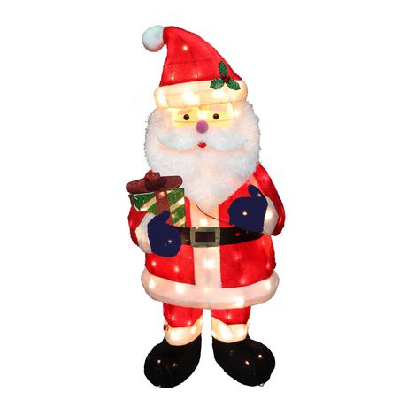 Danson Decor, 4ft Prelit Santa pop-up with gift box, red | Walmart Canada