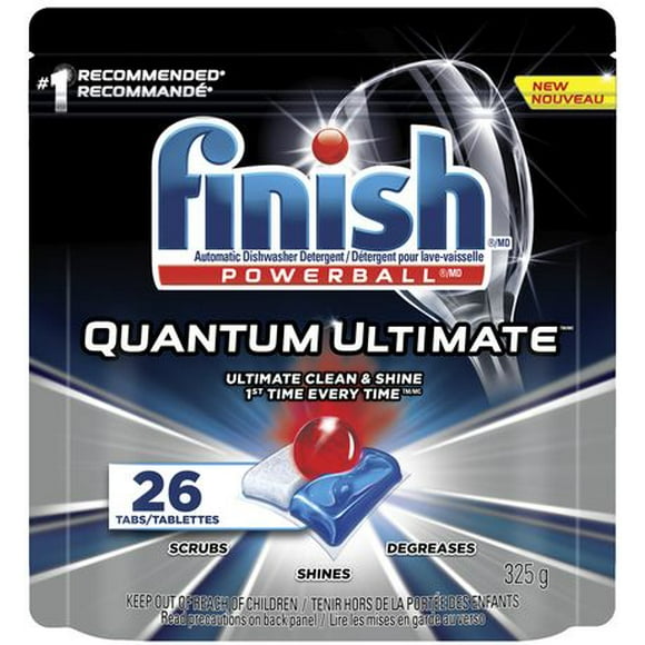 Finish Dishwasher Detergent Pods, Quantum Ultimate, Fresh, 26 Tablets, 26CT