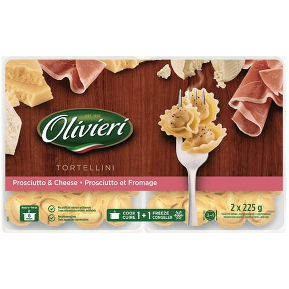 Olivieri Prosciutto with Cheese TortellIni 2x225g, Prosciutt-Cheese Tort 2x225g