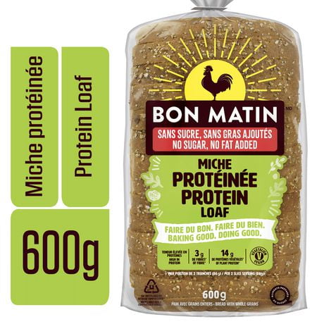 Miche protéinée sans gras, sans sucres ajoutés Bon Matin 600g