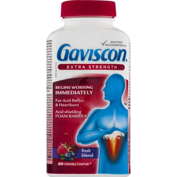 Gaviscon Extra Strength Fruit Blend, 60 CHEWABLE FOAMTABS