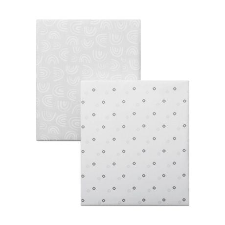 George Baby Organic Cotton Double Pack Crib Sheets, 28" x 52", organic cotton