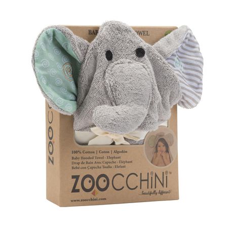 Zoocchini Serviette De Bain A Capuchon En Tissu Eponge De Neige Pour Bebe Tout Petit Serviette De Bain Elle L Elephant Walmart Canada