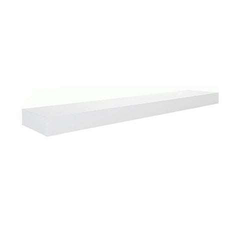 Kiera Grace Maine Simple & Classic Single Decorative Engineered Wood Floating Wall Shelf For Home, Room, & Office, 24"L x 5"W x 1.5"H, White
