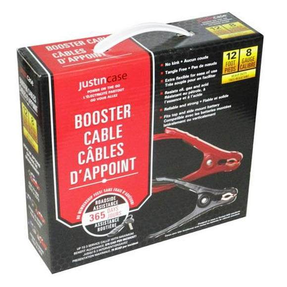 Justin Case 12 foot 8 Gauge Cables D'Appoint 12ft 8ga Cables D'Appoint