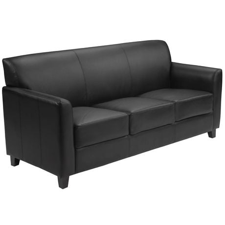 Sofa en cuir noir de la série HERCULES Diplomat