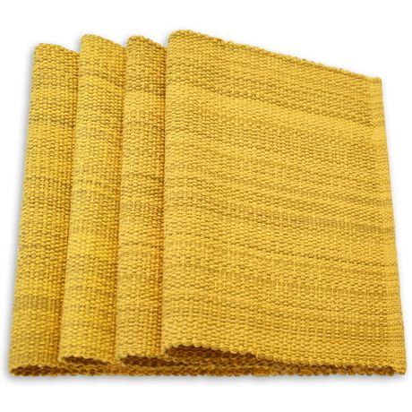Fabstyles Casual Classic Cotton Placemats Set of 4 Machine Washable Heavyweight Table Mats Perfect for The Kitchen and Dining Table or Outdoor Tables