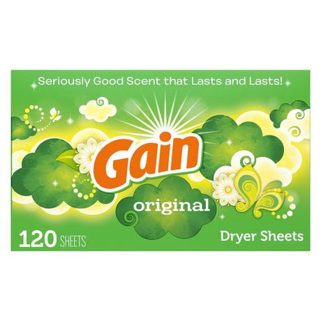 Gain Dryer Sheets, Original Scent, 120 Sheets