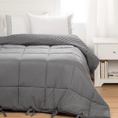 Douillette Matelassée Avec Taies D Oreiller Lodge Gris De Meubles South Shore Walmart Canada