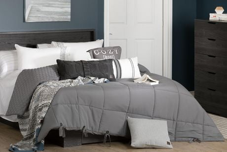 Douillette Matelassée Avec Taies D Oreiller Lodge Gris De Meubles South Shore Walmart Canada
