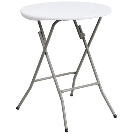 24'' Round Granite White Plastic Folding Table