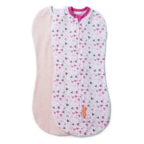 SwaddleMe Pod - Size Small/Medium  0-3 Months  2-Pack (I Heart You )