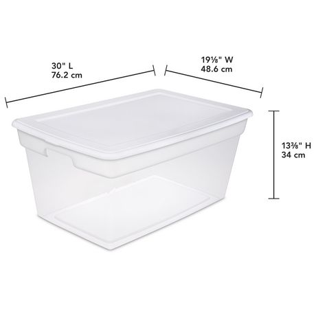 Sterilite 85L Storage Box- White- 4PK | Walmart Canada