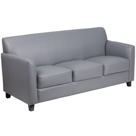 Sofa en cuir gris de la série HERCULES Diplomat