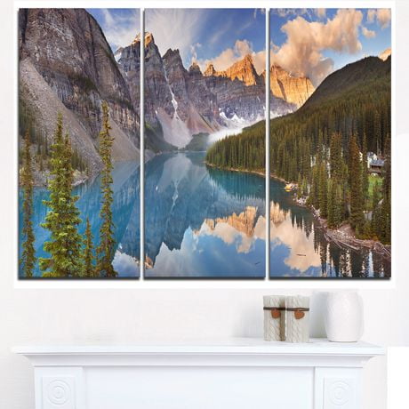 Design Art Moraine Lake in Banff Park Canada Landscape Art Canvas Print ...