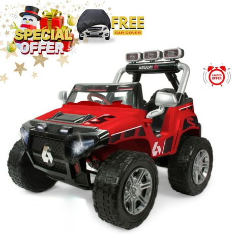 KidsVIP INJUSA 2 Seater Lifted Progressive 24V Monster Truck for Kids