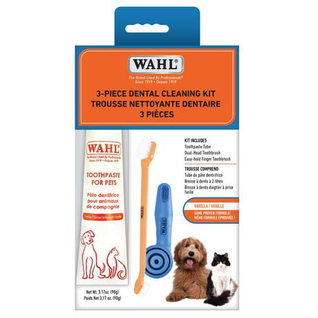 Wahl 3-Piece Dental Cleaning Kit for Dogs and Cats - Model 59854, Keep your pet’s teeth healthy