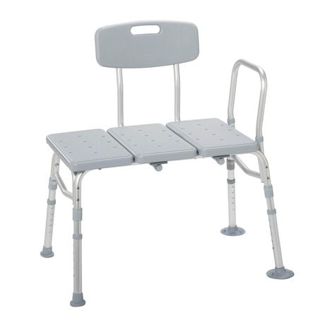 Drive Medical Gray Three Piece Transfer Bench, The Drive Medical Three Piece Transfer Bench provides stability and promotes independence.