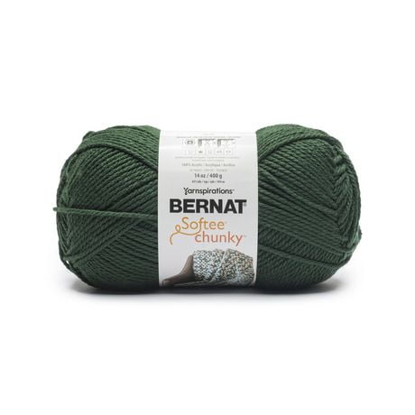 Bernat® Softee® Chunky™ Yarn, Acrylic #6 Super Bulky, 14oz/400g, 431 Yards, Economical size knitting yarn