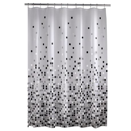 Mainstays Matrix PEVA Shower Curtain, PEVA shower curtain