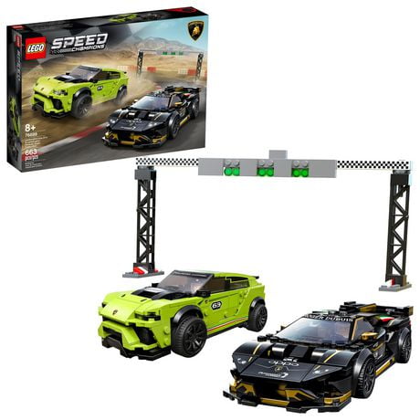 LEGO Speed Champions Lamborghini Urus ST-X et Lamborghini Huracon Super Trofeo EVO 76899, Ensemble de construction (663 pièces)