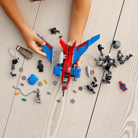 Lego Marvel Spider Man Spider Jet Vs Venom Mech 76150 Toy Building Kit 371 Pieces Walmart Canada