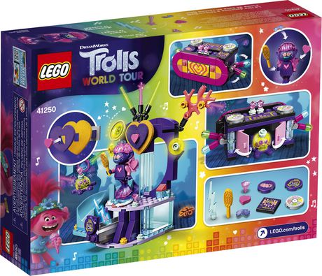 LEGO Trolls World Tour Techno Reef Dance Party 41250 Toy Building Kit ...