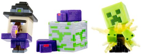 Minecraft coffre de transport de collection et mini-figurine exclusive jouet d’action et d’aventure pour enfant inspiré par le jeu vidéo GTP32 