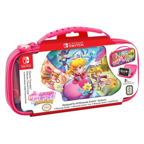 Princess Peach ShowTime NINTENDO SWITCHTM GAME TRAVELER® DELUXE TRAVEL CASE NSW Designed for All Nintendo SwitchTM Systems<br>