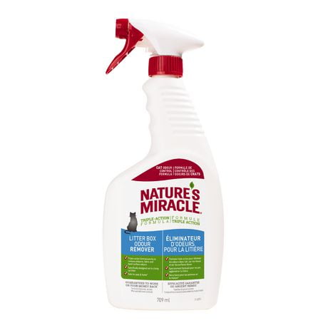 Nature’s Miracle Litter Box Odor Remover, Triple-Action Formula, 709mL, Clean control & deodorize