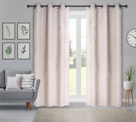 Safdie & Co. Luxury Premium Blackout Geo Curtain Panel 84L Taupe ...