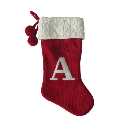 Holiday time Knit Monogram Stocking A | Walmart Canada