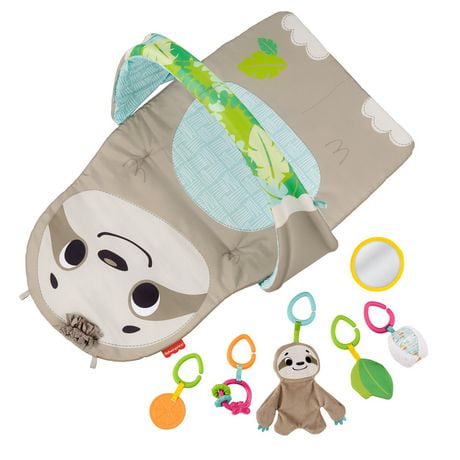 Infant Activity Mat with Toys for Tummy Time and Play Fisher-Price Ready to Hang Sensory Sloth Gym