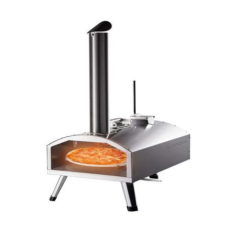 Westinghouse 12" Dual Fuel (Gas and Wood Pellets) Pizza Oven with Rotating Stone