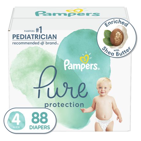 Pampers Pure Protection Diapers, Super Econo Pack, Sizes N-6, 116