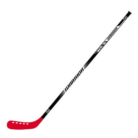 Warrior 44" Street Hockey Stick - Black and Red, Curves Left or Right