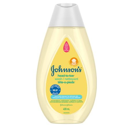 Nettoyant pour bébés Johnson’s Tête-o-pieds - Soins de la peau pour bébés - Peau sensible - N'irrite pas les yeux 400 ml