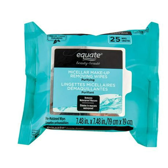 Equate Beauty Micellar Make-up Removing Wipes 25ct, 25 wipes