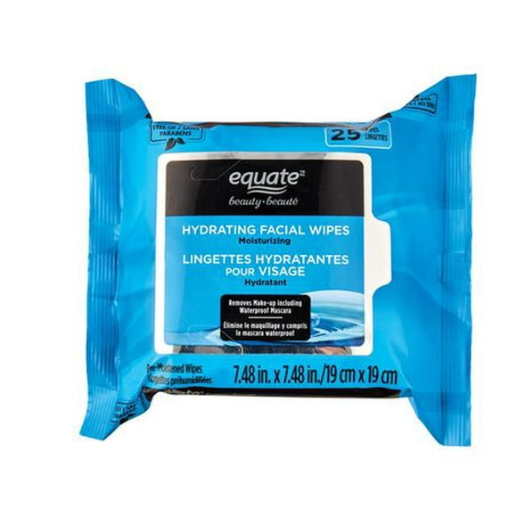 Equate Beauty Hydrating Facial Wipes 25ct, 25 wipes