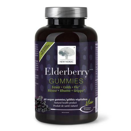 New Nordic, Elderberry™ Gummies, 60 gélifiés, saveur de baies, supplément de soutien immunitaire