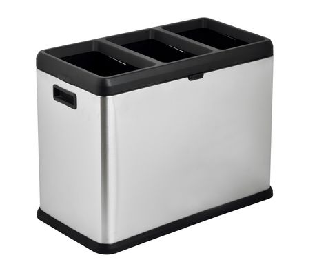 Poubelle de recyclage Pierre grise Plastique Poubelle Sorti Box Sortibox Système de tri sélectif pour déchets 3 x 20 L 